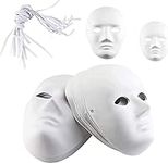 Oruuum 12 PCS DIY Full Face Masks, Paintable Paper Mask, White DIY Mask, Masquerade Mask, Mardi Gras Mask, Party Full Face Masks
