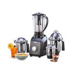 USHA 1200W TurboX Mixer Grinder | With ultra fine grinding | 100% Copper motor for long life, durability | 4 Stainless Steel Jars | Blending, Dry Grinding, Chutney Grinding | With Fruit Filter