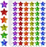 1728 Pcs Holographic Rainbow Star Stickers for Kids Reward,6 Sparkling Colors Small Star Stickers,Reward Chart Star Stickers for School,Home,Classroom Teacher Supplies,0.6" Diameter