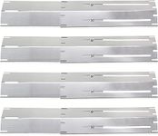 Criditpid Universal Stainless Steel Heat Plate Shield, Heat Tent, Flavorizer Bar, Burner Cover Replacement Parts for Charbroil, Brinkmann, Nexgrill Grill, Extends from 11.75" up to 21" L, 4-Pack