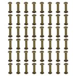 PATIKIL 50 Sets Chicago Screws, M5x22mm Chicago Screws Phillips Binding Post Screw Bolts Leather Rivets Fasteners Connectors Steel for Leather Belt Scrapbook Photo Albums, Brown