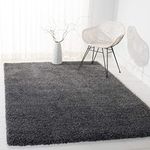 Kismat Carpet Soft Fluffy Shag Rectangular Area Rugs For Living Room, Shaggy Floor Carpet For Bedroom, Girls Carpets Kids Home Decor Rugs, Cute Luxury Non-Slip [Size 5X7 Feet].Dark Grey