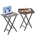 RISWER TV Trays for Eating Set of 2