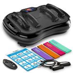 Bluefin® Vibration Plate Exercise Machine for Weight Loss, Toning & Lymphatic Drainage, Full Body Vibrating Platform with 180 Intensity Levels + 5 Programs for Home Fitness