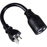 Tripp Lite P044-06I 6 inches NEMA-5-20P to NEMA-L5-20R 125-Volt 20-Amp AC Power Adapter Cable