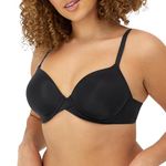 Maidenform Women's One Fabulous Fit 2.0 Tailored Demi Bra Half Cup, Black, 36B