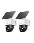 eufy Security Camera Outdoor Wireless, SoloCam S340 (2-cam), Dual Cameras, Solar Security Camera, Home Security Camera, 3K, 360° Surveillance, No Blind Spots, 2.4 GHz Wi-Fi, No Monthly Fee