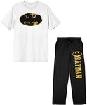 Bioworld Batman Distressed Logo Men's 2-Pack Sleep Set-Small Multicolored