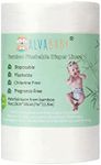 ALVABABY Diaper Liners for Baby Cloth Diaper Flushable Disposable Natural Soft Compostable Fragrance Free Chlorine Free 11.8 x 7.1 Inch 100 Sheets 1 Roll BBT01-US