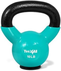 Yes4All Kettlebells Weights Cast Iron Rubber Base for Home Gym and Strength Training, Workout Equipment for Dumbbell Exercise