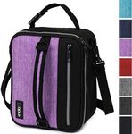 OPUX Premium Thermal Insulated Lunch Bag| Durable Lunch Box for Adult Women | Soft Leakproof Lining with Shoulder Strap | Compact Work Lunch Pail (H Purple)
