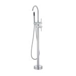 VEVOR Freestanding Bathtub Faucet, Floor Mount, Freestanding Tub Filler, Shower Mixer Taps, Two Water Modes, 360° Swivel Spout, for Bathing & Showering Pet Bathing Cleaning Drains Toilet Flushing