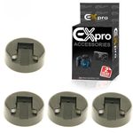 Ex-Pro Universal Hot Shoe Adapter with 1/4'' Thread and Pinhole for Studio Light Stand [4 Pack]