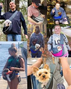 Pet Sling Carrier Bag – Hands-Free Small Dog & Cat Travel Tote