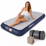 TREKOLOGY Single Airbed with Cordless Built In Pump - 90s Rapid Automatic Inflation, 20cm Thick Single Blow Up Mattress, Portable Compact Inflatable Mattress for Camping, Festival & Guests