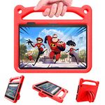 All-new 7 inch tablet Case for Kids 2022, Light Weight Shockproof Kid-Proof Protective Cover with Handle Buit-in Foldable Kickstand for 7 inch tablet.(Incompatible with iPad Samsung). (Red)