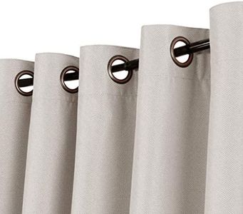 H.VERSAILTEX Room Darkening Linen Curtain for Bedroom/Living Room Extra Wide Blackout Curtains 100 x 84 Inches for Patio Glass Door, Primitive Textured Thick Linen Burlap Look Fabric, Heather Ivory