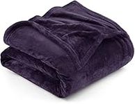 Utopia Bedding Fleece Blanket California King Size Purple 300GSM Luxury Fuzzy Soft Anti-Static Microfiber Bed Blanket (102x96 Inches)