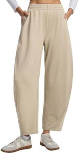 baleaf Women's Barrel Fleece Lined Pants Winter Warm Pale Khaki XXL