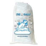 ICE N COLD Ice Bags with Drawstring Closure | 20lb, 400ct/cs | 50 mic Thickness | Portable Storage and Freezer Keeper