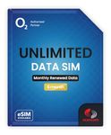 O2 Unlimited Data SIM - Preloaded for 6 Months - No Contract - Quick Activation Within 1 Working Day - Mobile Broadband for Routers, Tablets & Phones
