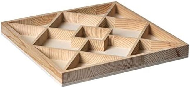 Hammont Square Sectional Wooden Trays - 20 Casepacks - 2 Pieces in Each Pack - 10”x10”x1.13” - Eco Friendly Decorative Wooden Tray for Dry Fruits & Candies | Organic Wooden Tray for Gift & Home Décor