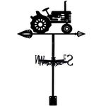 SUPERDANT Agricultural Machine Weathervane Wrought Iron Wind Vane Roof Garden Direction Sign Wind Spinner Individualized Design Outdoor Farmhouse Decoration