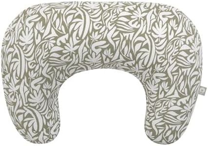 Boppy Nursing Pillow - Ergonomic Bottle & Breastfeeding Pillow, Higher, Firmer & Larger, Water-Repellent with Washable Organic Cotton Cover, Baby Safety Alliance Verified - Green Cut Out Leaves