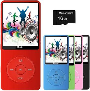 MP3 Player, Music Player with 16GB Micro SD Card, Build-in Speaker/Photo/Video Play/FM Radio/Voice Recorder/E-Book Reader, Supports up to 128GB