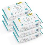 R For Rabbit Feather Aqua Baby Wipes Combo Pack Of 468 Units | Pure Water Wet Wipes for Babies With Lid (Combo of 6 Packs)