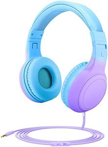 JYPS Cuffie per bambini con filo con limite di volume di 85 dB/94 dB, cuffie per bambini con microfono per bambini dai 2 ai 12 anni, cuffie con cancellazione del rumore per Kindle/iPad/tablet Fire