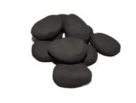 The Stove Wizard Gas Fire Replacement Pebbles,Black Matt,70mm x 50mm x 40mm