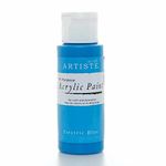 Artiste Acrylic Paint 59ml 2Oz Electric Blue, Quick-Drying Professional Art, Craft and Hobby Artists Paint, Vibrant Colour, Water-Based Paints Cover All Surfaces with Ease, Ideal for Travel Artists