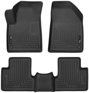 Husky Liners Weatherbeater Floor Mats | Fits 2015-2023 Jeep Cherokee | Front & 2nd Row, 3-pc Black - 99091