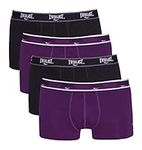 Everlast mens Trunks - 4 Pack Underwear, Black Combo: Black/Purple, X-Large US