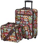 Rockland Fashion Softside Upright Luggage Set, Owl, 2-Piece Set (14/19)