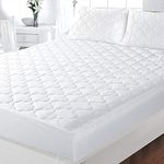 ZNR® Triple Filled Quilted Mattress Protector | Mattress Toppers Double | 40 CM Extra Deep Skirt | Fitted Sheet Style Bed Cover | Hypoallergenic | Dust Mite Proof | Breathable | Noiseless…