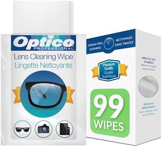 Optico Lens and Screen Cleaners | 99 pre-moistened wipes | screen cleaning wipes for Laptops, Desktop monitors, Touchscreens, Automotive and Aviation Displays