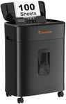 Bonsaii 100-Sheet Auto Feed Paper Shredder, Micro Cut Heavy Duty shredder with P-4 Security Level, Up to 30-Minute Continuous, 16L Bin, Anti-Jam Shredders for Home Office use, Black, C231-D