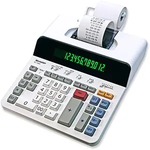 Sharp Printing Calculator, 12 Digit Adding Machine with Extra Large 10 Digit Printing Option, 8.0 LPS, No Ink Required Thermal Printing (ELT3301)