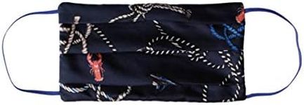 Codello Women's Mund Nasen Face Mouth Nose Mask with Silk Cord Motifs, Blue, One Size