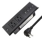 Desk Power Strip with USB Recessed 