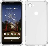 TIYA Case Clear For Google Pixel 3A TPU Four Corners Cover Transparent Soft