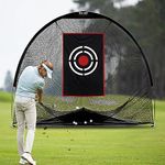 Golf Practice Hitting Nets for Backyard Driving Indoor Use Heavy Duty Practice Golf Driving Nets for Backyard Premium Portable Golf Impact Nets Cages with Frame and Net for Men