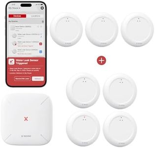 X-Sense Smart Water Leak Detector with SBS50 Base Station SWS0A41 and Smart Water Leak Detector SWS0A, 3-Pack