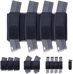 CLTAC Magazine Holder Insert Pouch Elastic Holster for 9mm SMG MP5 MP9 Mag with Hook & Loop Fastener for MK5 D3CRM Ferro Tactical Chest Rig Range Bag Gun Safe Door Organizer