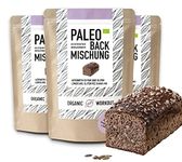 Paleo Bread Mix 300g, 3 Pack – Organic, Gluten Free, High in Protein, No Added Sugar or Preservatives, Suitable for Keto and Paleo and Weight loss diets, Classic German Bread, Organic Workout