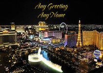 Personalised Las Vegas City Greeting Card (Birthday, Christmas, Any Occasion) - Custom Card for Him or Her Male Female Family Kids Boys Girls any Age