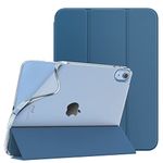 TiMOVO Case for iPad 10th Generation Case 2022, Slim Stand Case for iPad 10.9 inch, Soft TPU Back Cover, Smart Folio Protective Leather Case Fit iPad 10 - Abyss Blue