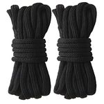 JSHANMEI Dock Lines Rope-2pack 25FT Double Braided Boat Docking Lines Mooring Lines with 12inch Eyelet Anchor Line Boat Equipment(Dia:5/8"-2pcs)